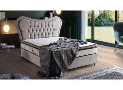 Bed Design Beds Luxury Beige Upholstery Bedroom Furniture Chesterfield 160x200