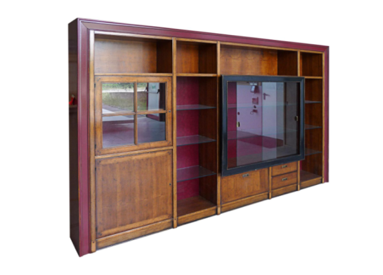 Built-in Wardrobe Shelf Display case xxl Cabinets Wall unit Glass cabinet extension Wall Wood