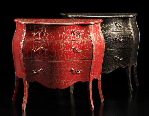 Italian Furniture Red Chest of drawers with drawers Sideboard Chests of drawers Wood new