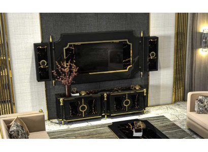 Classic wall unit gothic style wall unit television panel TV-cabinet sideboard