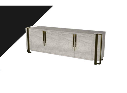 Luxury Sideboard Modern Design Living room Sideboard Beige 230cm Furniture
