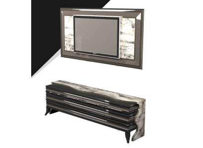 exclusive s Sideboard with television panel Wall unit Chest of drawers Lowboard TV cabinet 2 pieces