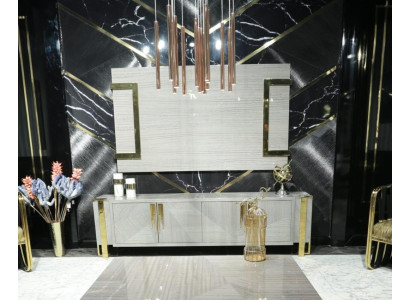 Lowboard Chest of drawers Sideboard TV cabinet wall panel design living walls 2 pieces. set