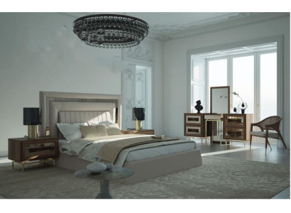Design Bedroom 5-piece Complete Set Bed Bedside table Chest of drawers Wardrobe