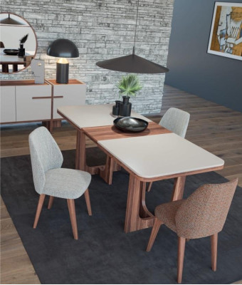 Dining room set suite sideboard 4x chairs group dining set table 6 pieces