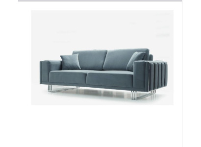 Sofa 3 Seater Blue Colors Couch Upholstery Living room Sofas Design stainless steel