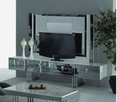 Luxury tv stand Stylish Wardrobe Chest of drawers Furniture Gray television TV cabinet stand