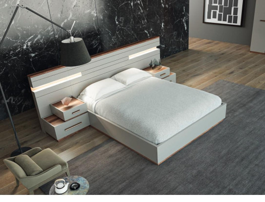 Stylish Bedroom Set Bed 2x Bedside tables luxurious Furniture Design Luxury 3-piece
