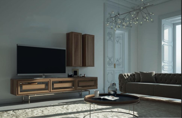 Luxury Wall unit luxury Living room TV Stand Modern Wood Designer TV cabinet television