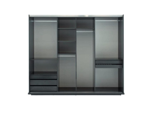 Gray Luxury Bedroom Set Bed Bedside tables Wardrobe 4lg.