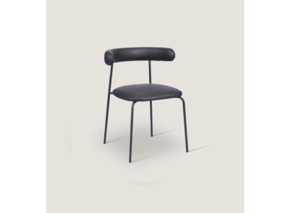 Black stainless steel Chair Imitation leather Chairs Single Seater Dining room Furniture
