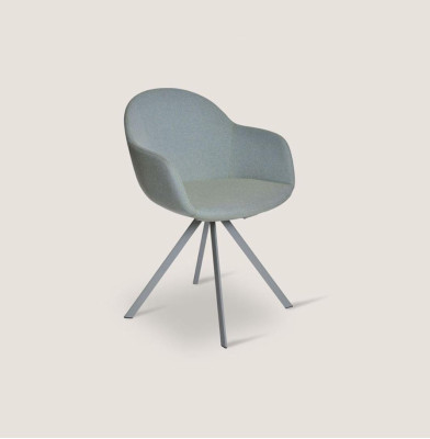 Gray upholstered chair luxury textile armchair dining room furniture style single seater