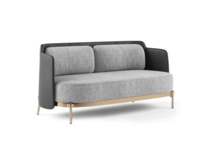 Designer Gray 2-Seater Luxury Living room Upholstery Couch Textile Furniture