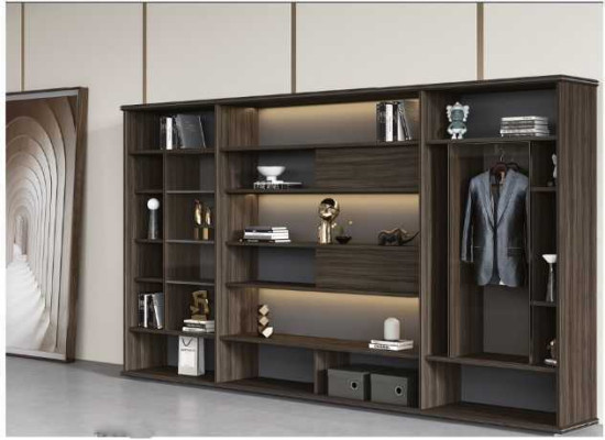 Designer Wardrobe Living Room Cabinets Luxury Office Furniture Shelf Wood