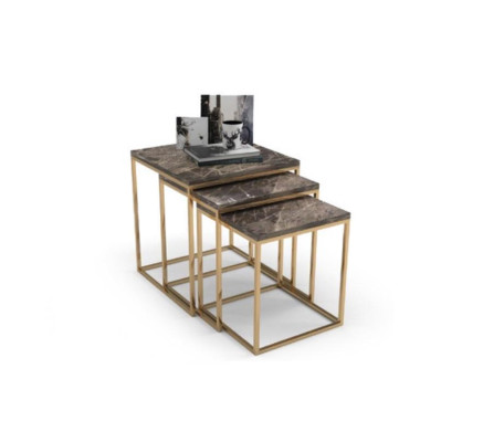 stainless steel Side table Set Designer Coffee tables Living room Furnishings
