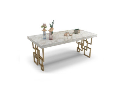 Designer White Dining table Dining room Furniture Elegant Marble Table Modern