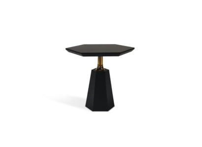 Chic Black Hexagonal Side table Living room Coffee table Table
