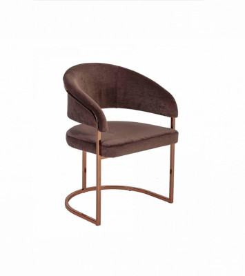 Brown Luxury Dining room Chair Modern Upholstery Seater Textile Furniture new