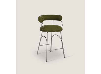 Olive Green Bar Stool Luxury Recliner Designer Armchair Upholstery Furniture