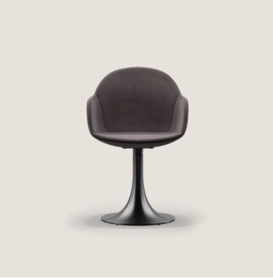 Designer black dining room chair with stainless steel base luxury single seater new