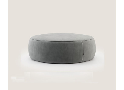 Round Gray Stool Luxury Pouf Bedroom Furniture Side Stool