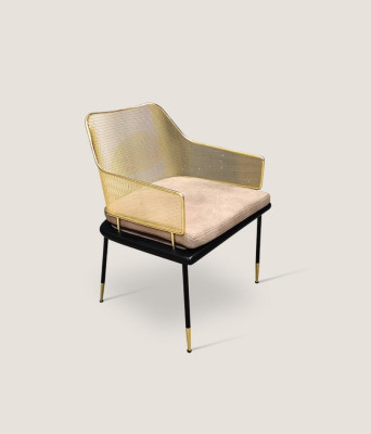Luxurious single-seater designer armchair with stainless steel elements New Chairs