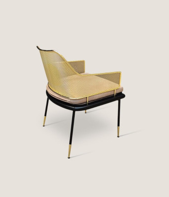 Luxurious single-seater designer armchair with stainless steel elements New Chairs