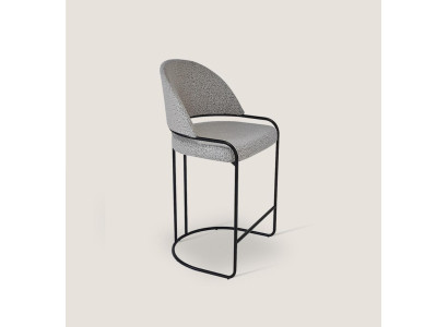 Gray Bar Stool with Stainless Steel Feet Dining Room Chair High Design Chairs