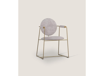 White Luxury Chair with Armrests Dining room Furniture Stainless steel frame style
