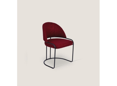 Red Designer Chair Upholstery Single Seater Textile Dining room Luxury Chairs