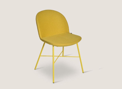 Yellow Designer Dining room Chair Living room Furniture Armrests Lux Chairs