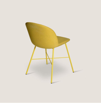 Yellow Designer Dining room Chair Living room Furniture Armrests Lux Chairs