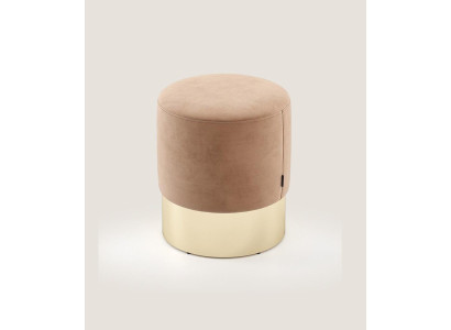 Beige footstool designer pouf side stool upholstery seat furniture textile