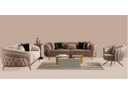 Chesterfield Sofa set 321 Seater Design Upholstery Sofa Suite Set
