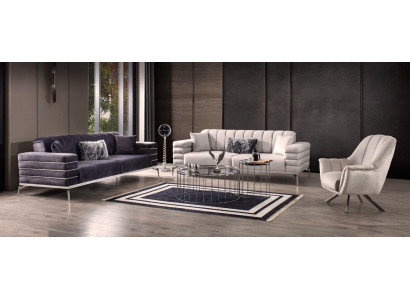 Luxury sofa set 321 Modern Set Design Sofa Upholstery Couch Gray new