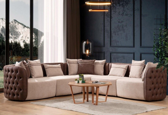 Sofa Furniture Living landscape Luxury Modern Corner suite Corner sofa L-shape Upholstery