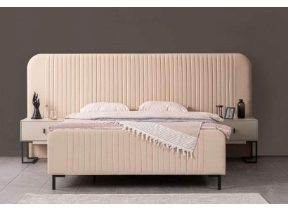 Set Bed 2x Bedside tables 3 pieces. Complete's Bedroom Luxury Furniture new