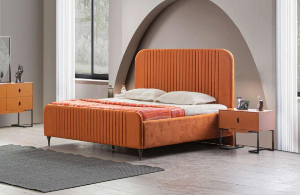 Bedroom Bed 2x Bedside tables Luxury Complete e Sets Furniture Room 3pcs