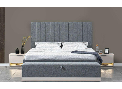Bed Textile 2x Bedside tables 3 pieces. Bedroom Set Furniture Modern Luxury