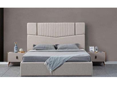 Luxury Bedroom Furniture 3pcs. Complete Set Bed 2x Bedside tables Design