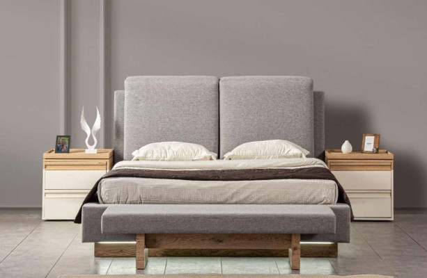 Bedroom Set Bed 2x Bedside tables Wardrobe 5pcs Luxury Furniture