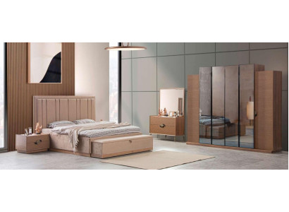Bedroom Set Furniture Bed 2x Bedside tables 5 pcs. Modern luxury new