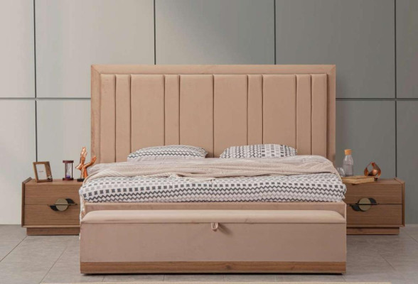 Bedroom Set Furniture Bed 2x Bedside tables 5 pcs. Modern luxury new