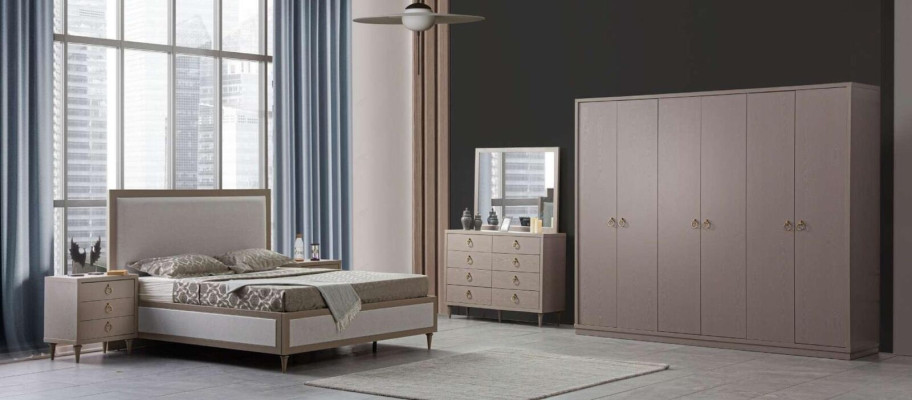Bedroom Set Bed 2x Bedside tables Beds Italian style 5 pieces. new