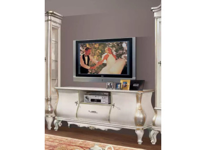 TV lowboard Luxurious Classic s white Wood new in the living room