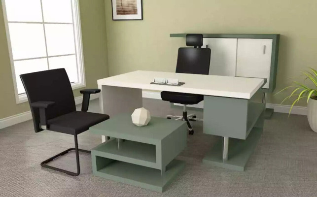 Modern exclusive office set wooden furniture desk filing cabinet coffee table