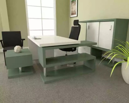 Modern exclusive office set wooden furniture desk filing cabinet coffee table