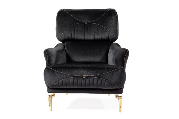 exclusive r textile armchair black single sofa modern upholstery new