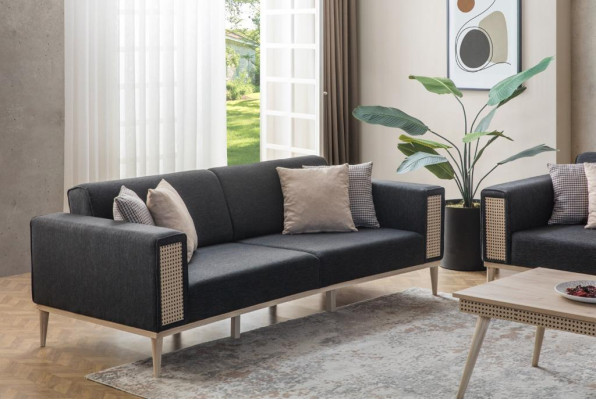 Modern set of high quality gray living room furniture n new