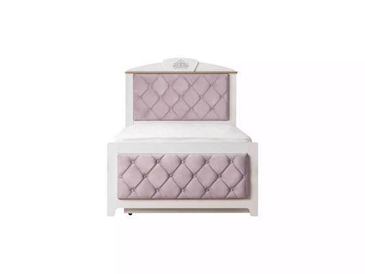Chesterfield functional bed pull-out children's bed bed 120 wood pink